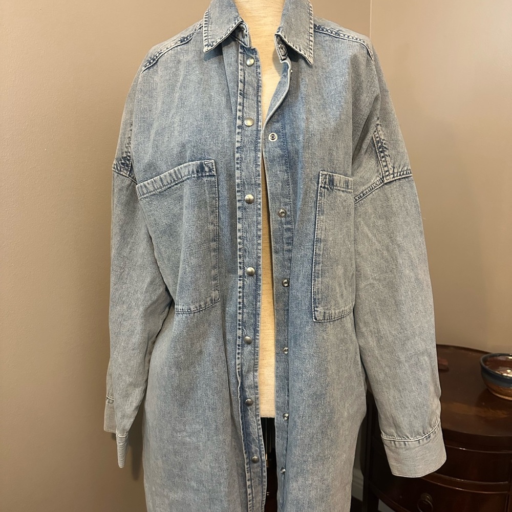 IRO long denim shirt coat